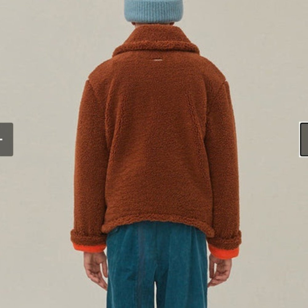 Ader Error Callcid Shearling Jacket Brown - image 4